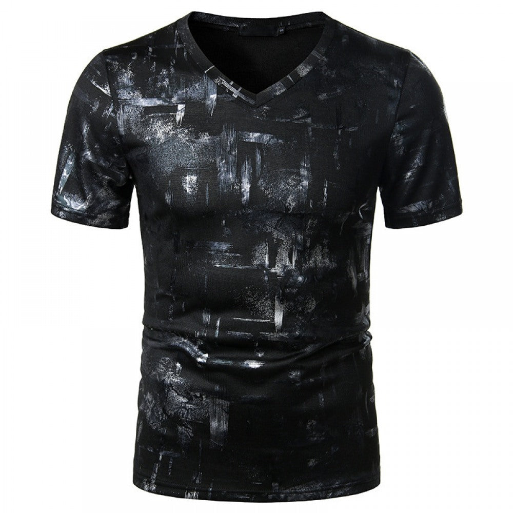 Men's Fashion Casual Foil-Print T-Shirt