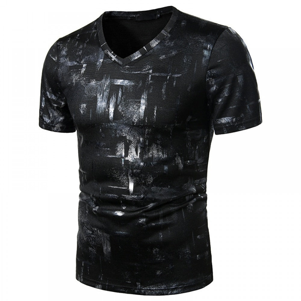 Men's Fashion Casual Foil-Print T-Shirt