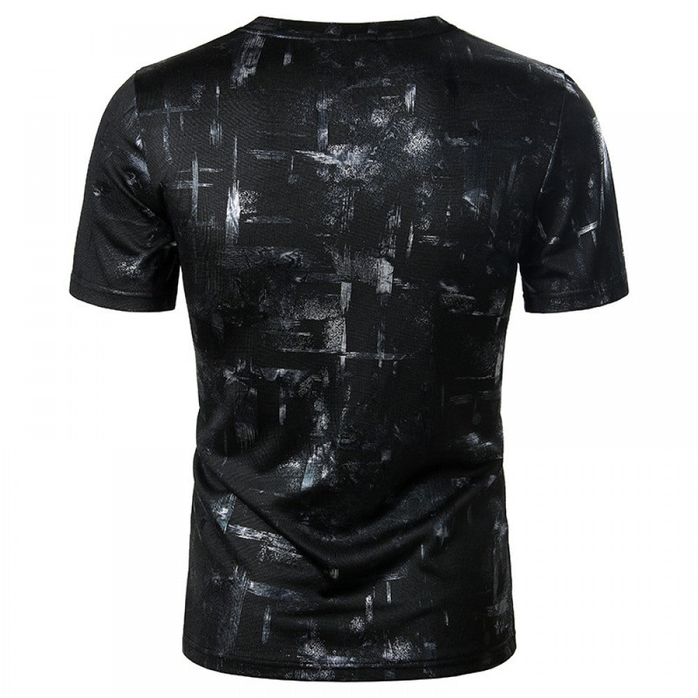 Men's Fashion Casual Foil-Print T-Shirt
