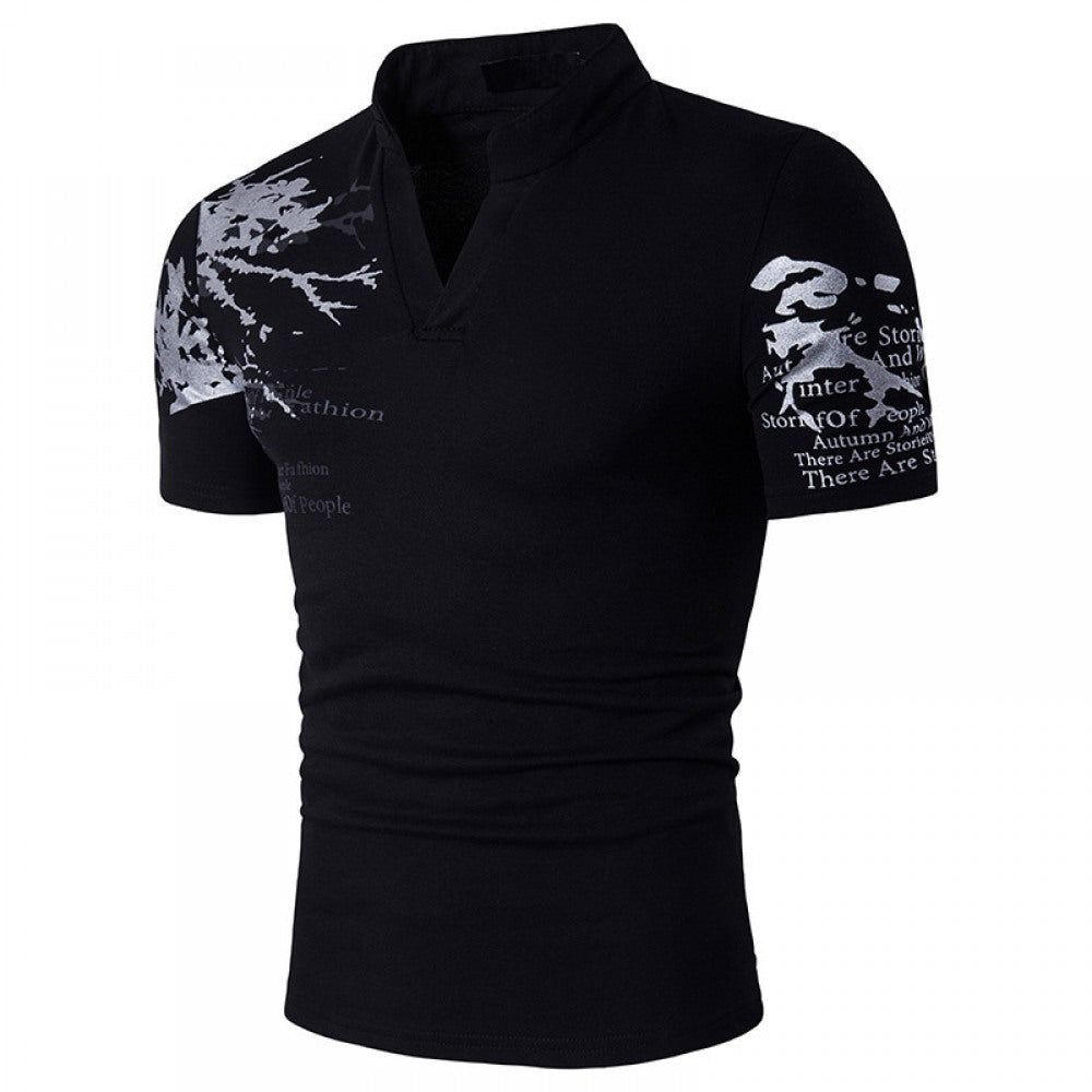 Men's Printed Short-Sleeve Plus Size T-Shirt