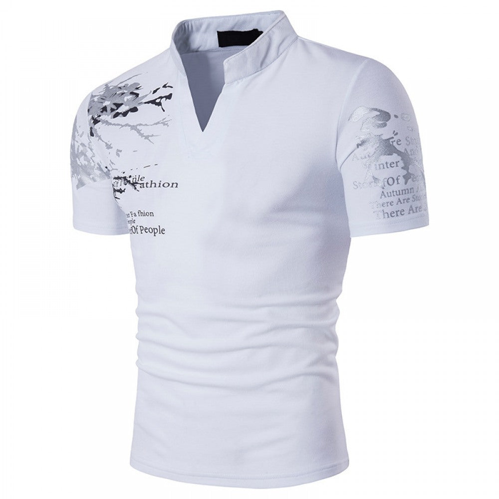 Men's Printed Short-Sleeve Plus Size T-Shirt