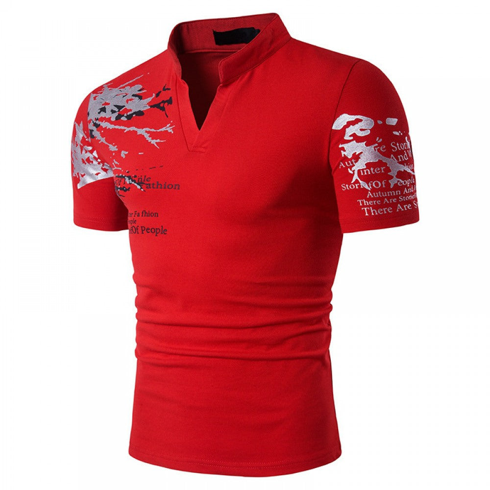 Men's Printed Short-Sleeve Plus Size T-Shirt