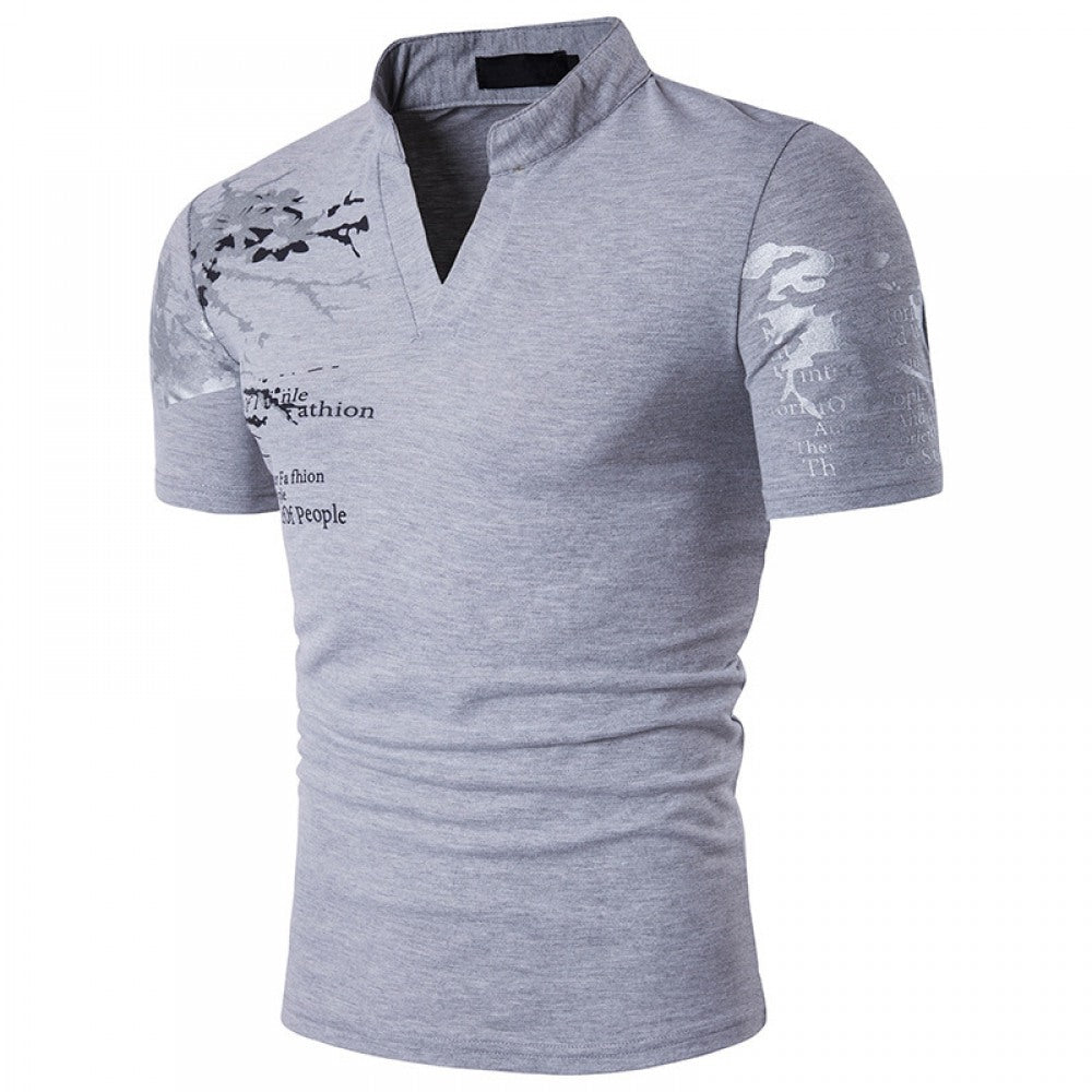 Men's Printed Short-Sleeve Plus Size T-Shirt