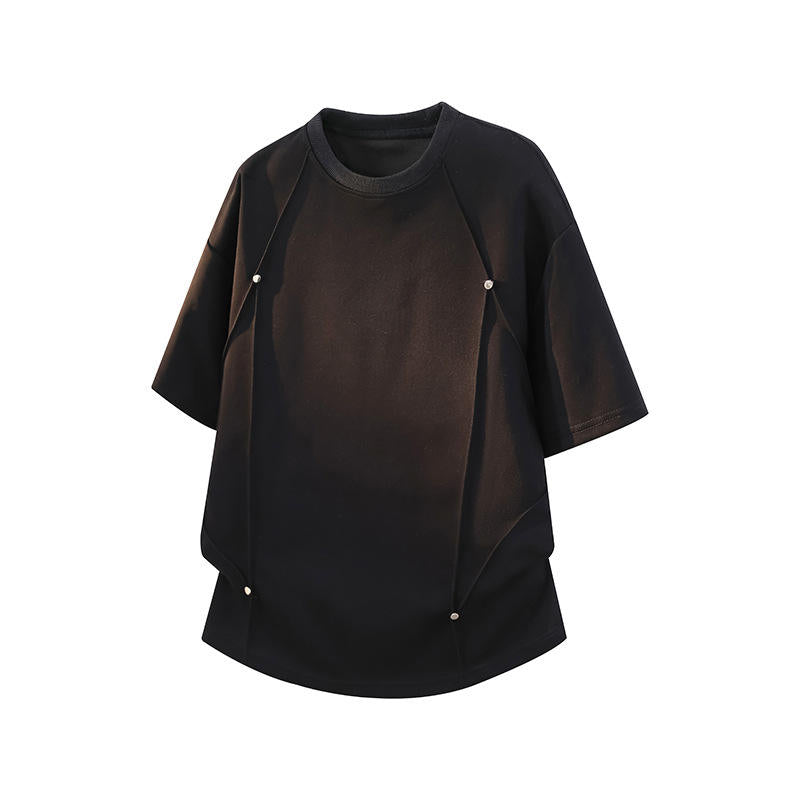 Men's New Summer Trendy Color-Block Cotton All Match T-Shirt