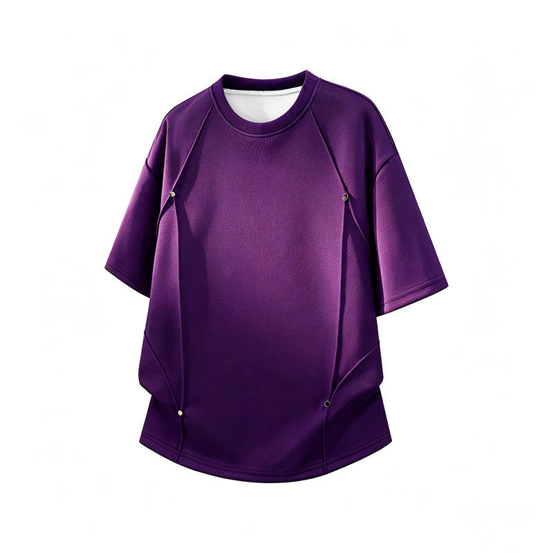 Men's New Summer Trendy Color-Block Cotton All Match T-Shirt