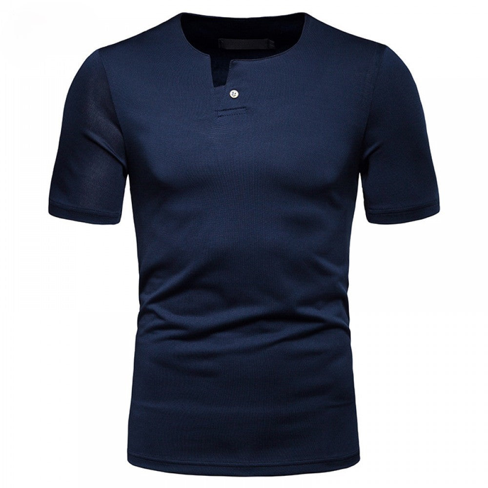 New Men's Thin High Stretch Round Neck T-Shirt