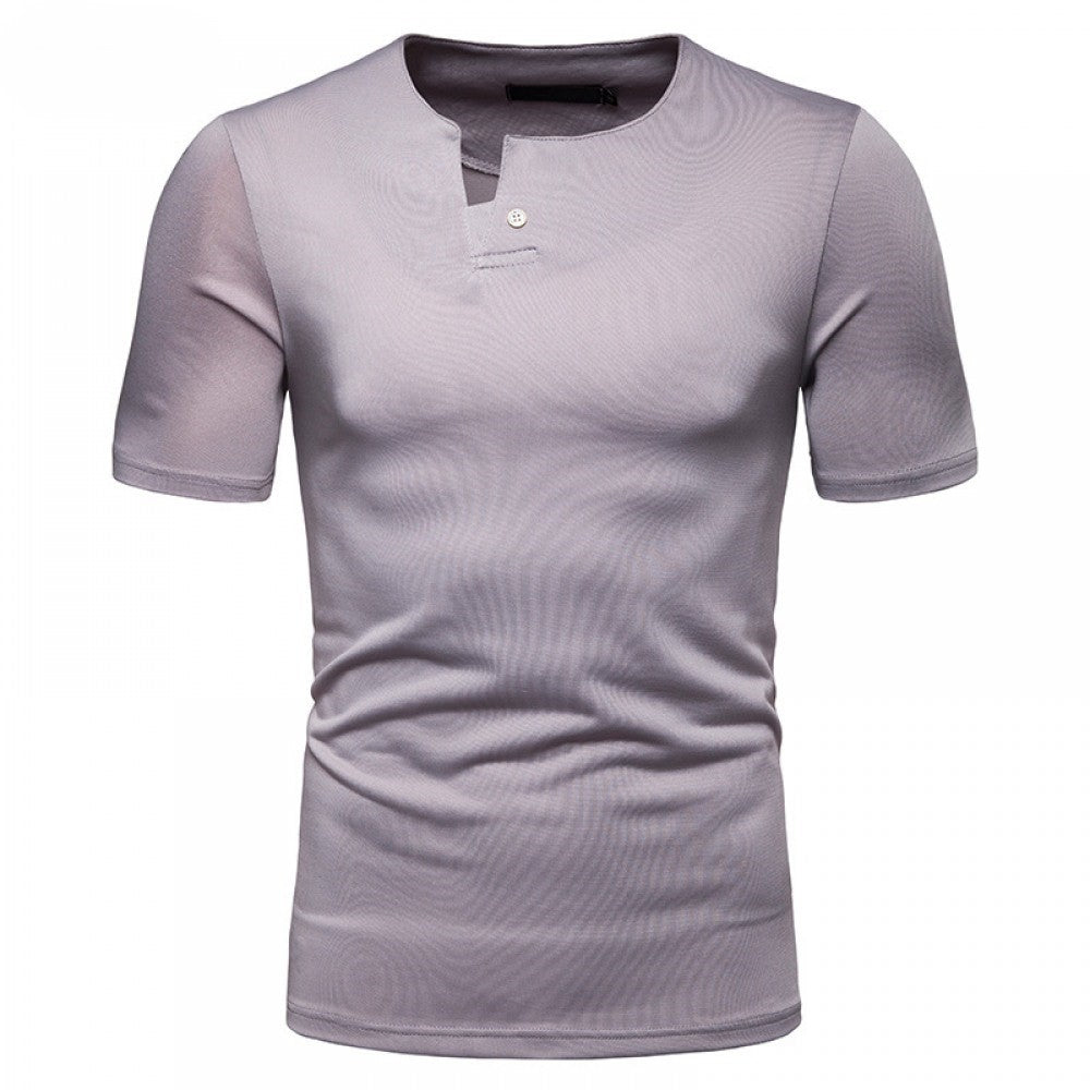 New Men's Thin High Stretch Round Neck T-Shirt