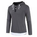 New Men's Fashion High Street Style Hooded Long-Sleeved T-Shirt