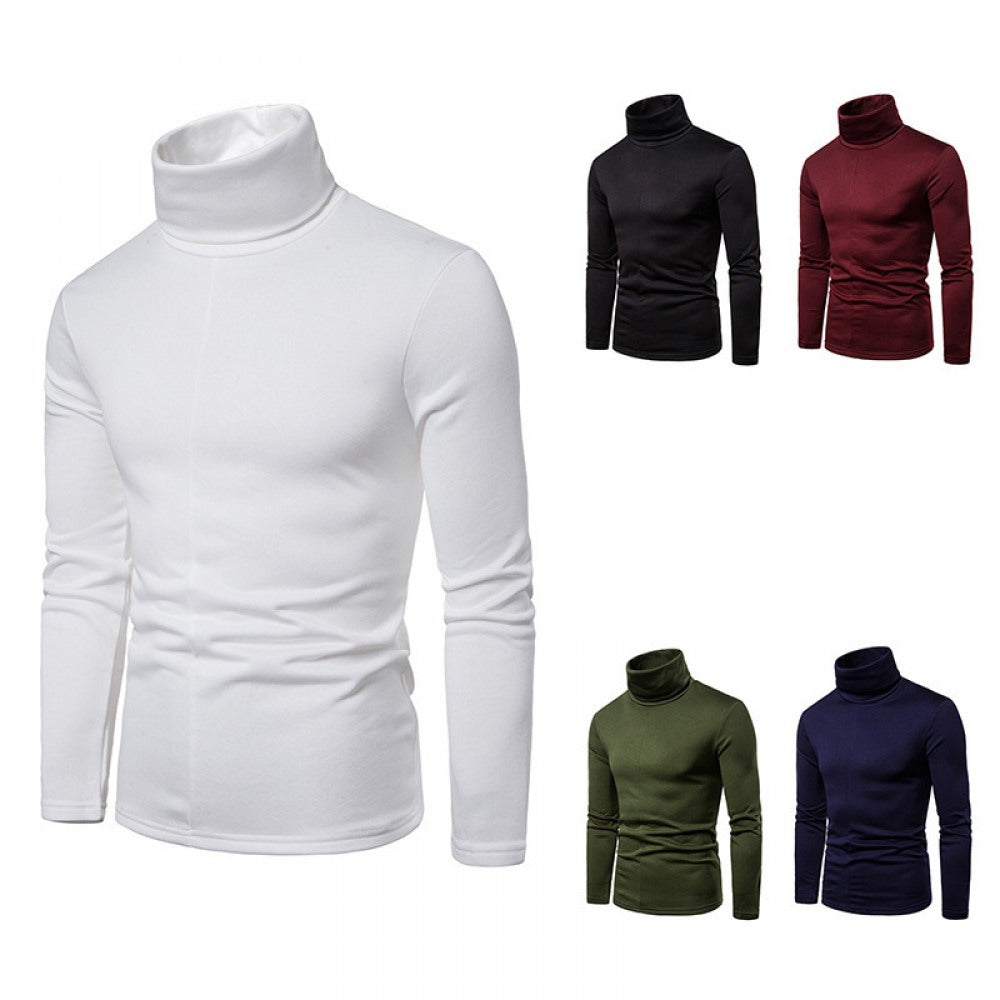 Men's Plus Size Warm High Neck Long Sleeve Bottoming Shirt