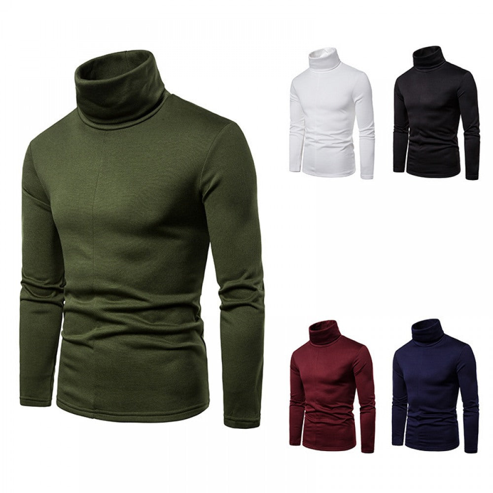 Men's Plus Size Warm High Neck Long Sleeve Bottoming Shirt